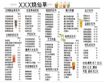 奶茶饮品菜单价格表灯箱设计