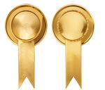 金色奖章配丝带 金属微标