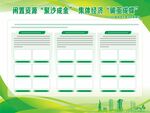 绿色展板模板