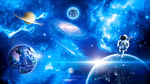 银河宇宙星球宇航员太空黑洞背景