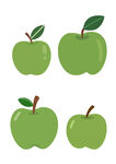 一组青苹果插画