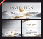 高端金色邀请函设计模板