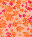 橙粉花卉图案背景纹理