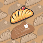 美味面包造型优惠券设计