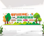 爱护社区环境文化墙