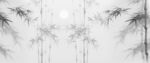 新中式水墨竹子 竹影