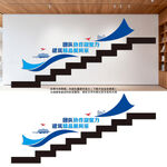 企业楼梯文化墙