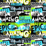 多彩潮流字母图案背景