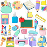 学习工具文具铅笔便利贴橡皮书包