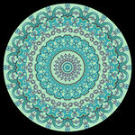 圆形清新壁纸墙纸家纺窗帘图案