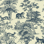 复古动物森林图案布料