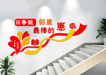 楼梯励志标语装饰图