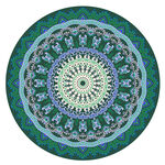 圆形蓝绿高清花纹