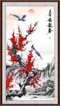 国画梅花 喜鹊报春