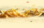 金色山水画