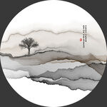 抽象线条水墨画