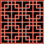 中式几何图案套方窗格