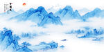 青花瓷山水画