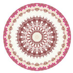 圆形高档轻奢古典花纹图案