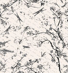 水墨风蜻蜓树枝纹理图案