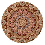 圆形民族风花纹地毯图案