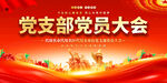 党党支部党员大会背景