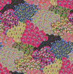 多彩花卉图案纹理背景