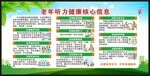 老年听力健康核心信息宣传栏