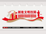 创建文明校园文化墙
