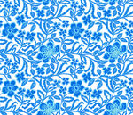 蓝白花卉精美图案纹理