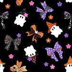 万圣节元素无缝图案背景