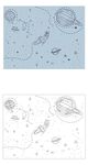 线条宇宙卡通图