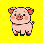 可爱小猪卡通形象