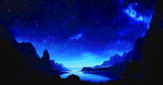 梦幻星空下的静谧山谷