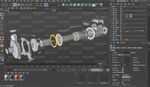 水泵电机配件拆分爆炸图3D建模