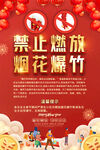  禁止燃放烟花海报