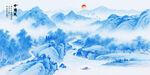 青花瓷山水画