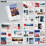 红色企业宣传册