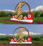 校园文化中式不锈钢景观雕塑摆件