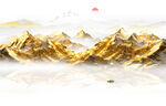 金色山水画