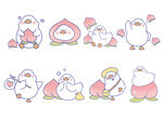 可爱企鹅卡通形象集合