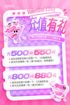 充值有礼 宠粉福利  促销海报