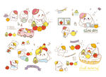 可爱卡通动物图案集合