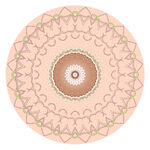 圆形古典数码印花