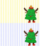 可爱圣诞树背景图