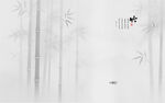 新中式水墨竹子竹林背景墙