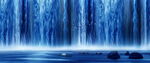 高清蓝色瀑布