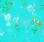 清新蓝底花卉水彩图案