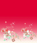 喜庆红色花卉装饰背景图就是今天