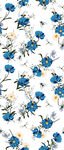 蓝白花卉图案背景